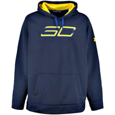 AUTHENTIC UNDER ARMOUR CURRY SC LOGO FLEECE NAVY HOODIE 1276820-410