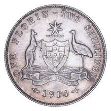 Australia 1914 florin - two shillings - George V