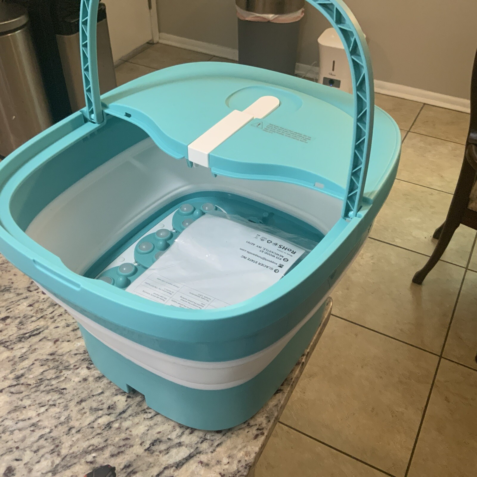 niksa foot spa massager with heat bath motorized massage rollers collapsible eBay