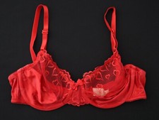 EXCELLENT Victoria's Secret VTG 80s 90s Satin Sheer Hearts Bra 36B 36 B