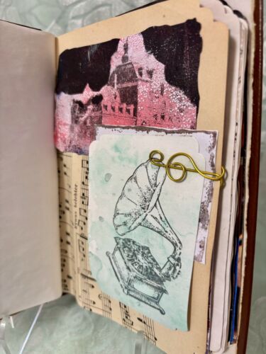 junk journal buch, Notizbuch, Unikat, Handarbeit, Ephemera, Vintage, Pin-up-Girl - Bild 9 von 12