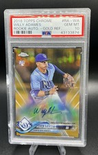 2018 Topps Chrome Willy Adames True Gold Refractor RC Auto /50 PSA 10