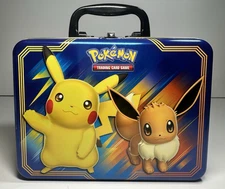 Pokemon EMPTY Lunchbox Tin Collectors Chest Pikachu Eevee