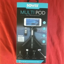 BOWER MULTI POD 6-in-1 Tripod Remote Shutter Smartphones-Camera Selfie Stick