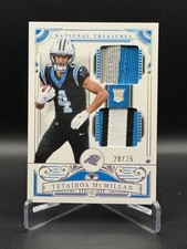 2025 National Treasures Holo Silver Tetairoa McMillan RC Rookie Dual Patch /25