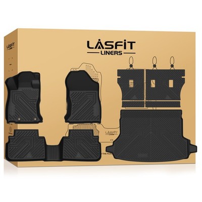 LASFIT Floor Mats for Subaru Forester 2019-2024 1st and 2nd Row & Cargo Mat TPE