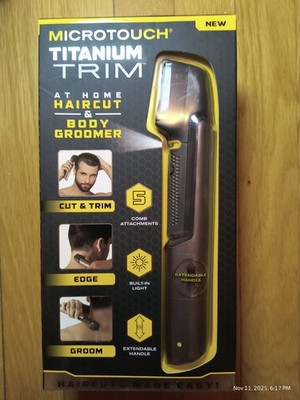 Microtouch Titanium TRIM Lighted Hair Cutting Tool Body Groomer Cordless Sealed 
