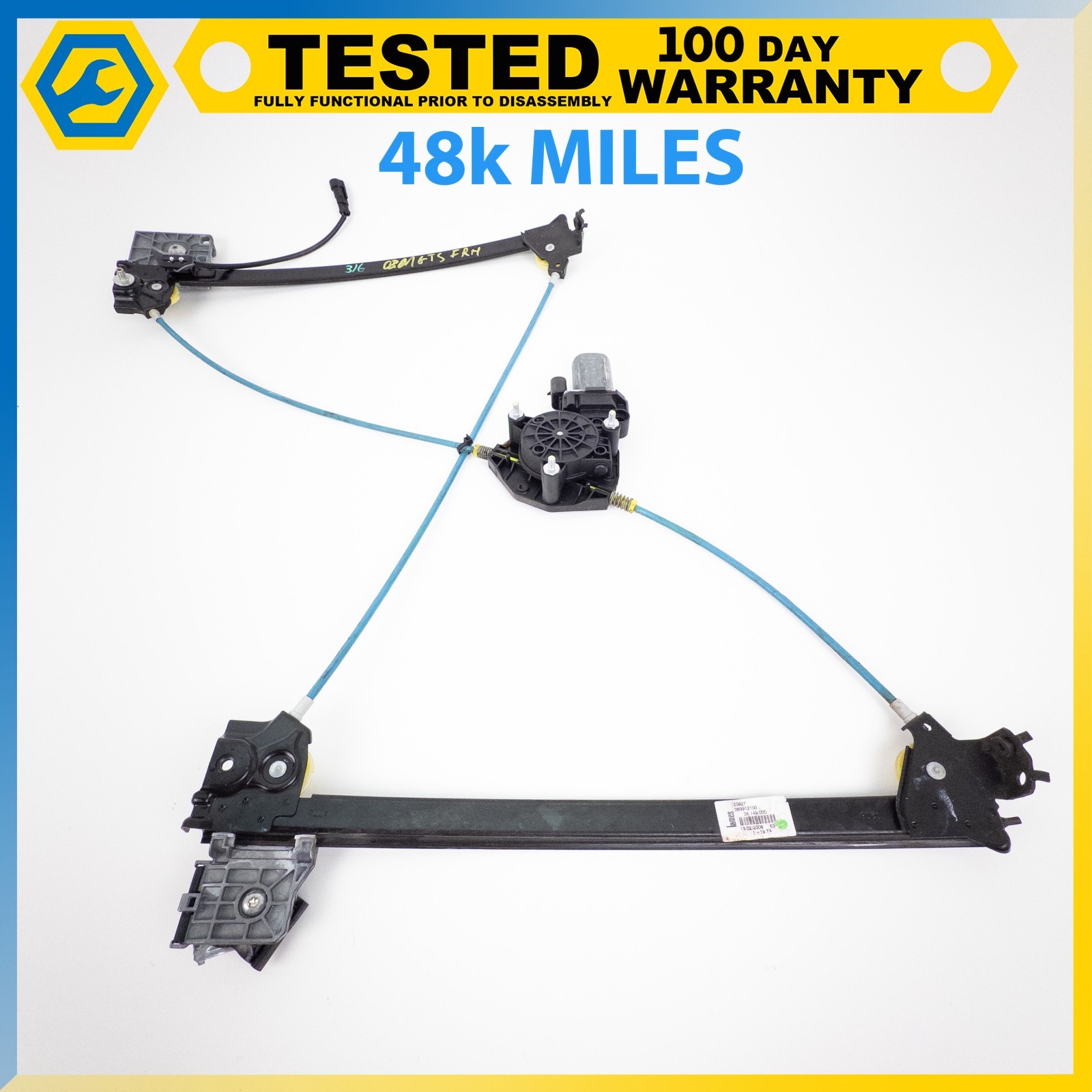 08-19 MASERATI GRANTURISMO FRONT RIGHT SIDE WINDOW REGULATOR MOTOR OEM