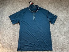 Men's Nike Dri-Fit Tour Performance Button Polo Shirt Blue 639238-459 Large L