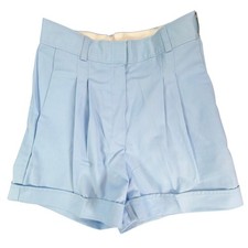 Maverick Shorts Womens 3 Sky Blue Poly Cotton High Waist Vintage 80s USA