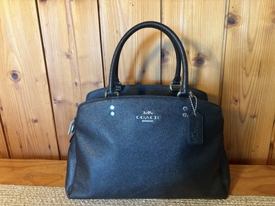 Coach Black Crossgrain Leather Lillie Carryall Satchel 02177 91493 Bag-No Strap