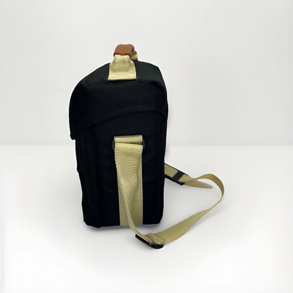 Canon Camera Shoulder Gadget Bag Vintage Black Canvas With Adjustable Strap - Image 3 of 4