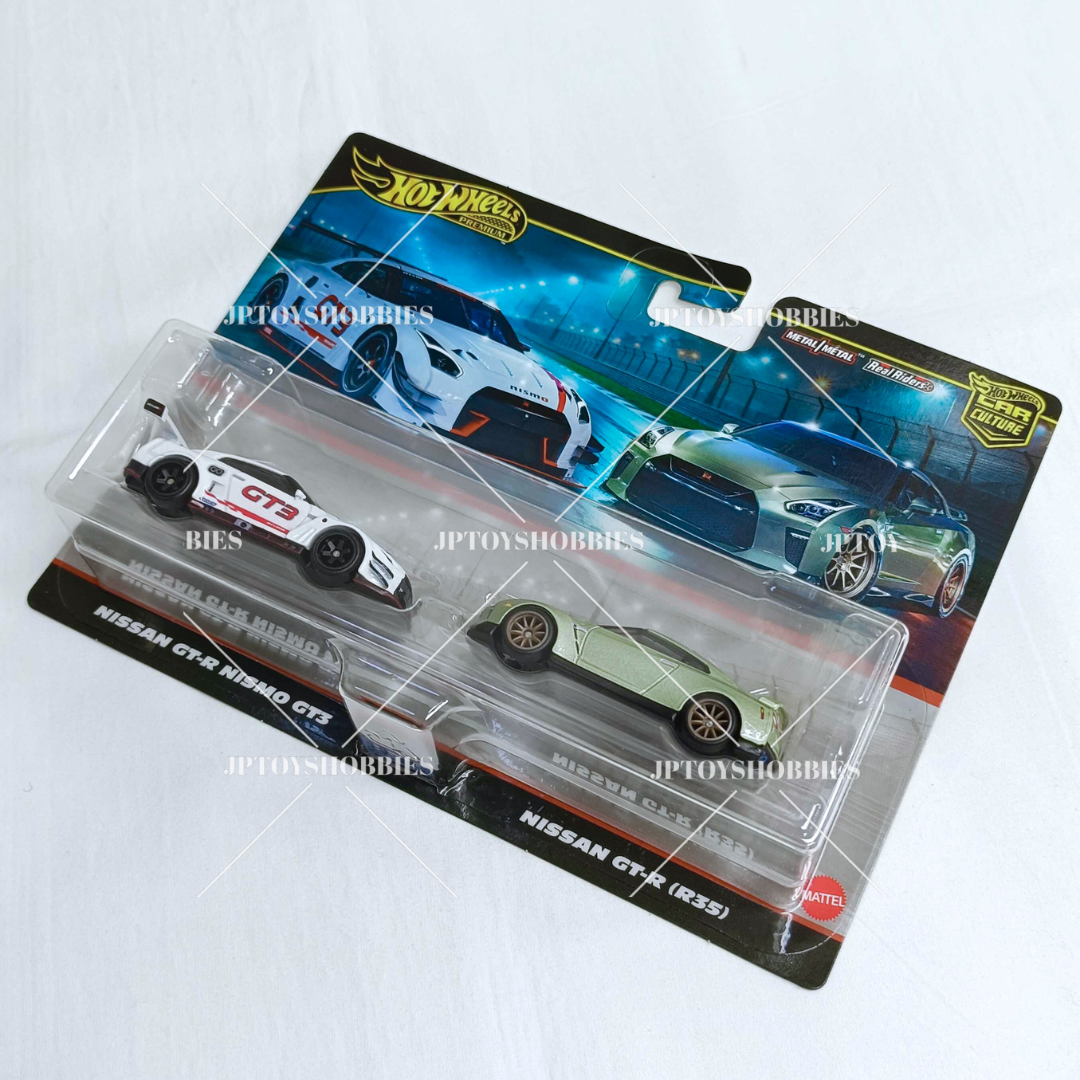 Hot Wheels Twin 2 Pack Nissan GT-R NISMO GT3 Nissan GT-R (R35) set