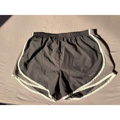 Nike Dri-FIT Tempo Running Shorts Gray White Trim Womens Small Athletic Gym