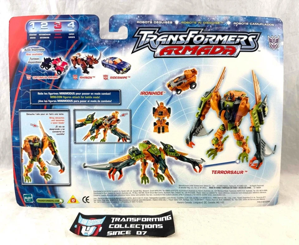 Transformers Armada Terrorsaur with Ironhide Mini-Con MOSC - Image 2 of 2