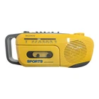 Vintage Yellow Sony Sports Water Resistant Stereo With Cassette Player - Works