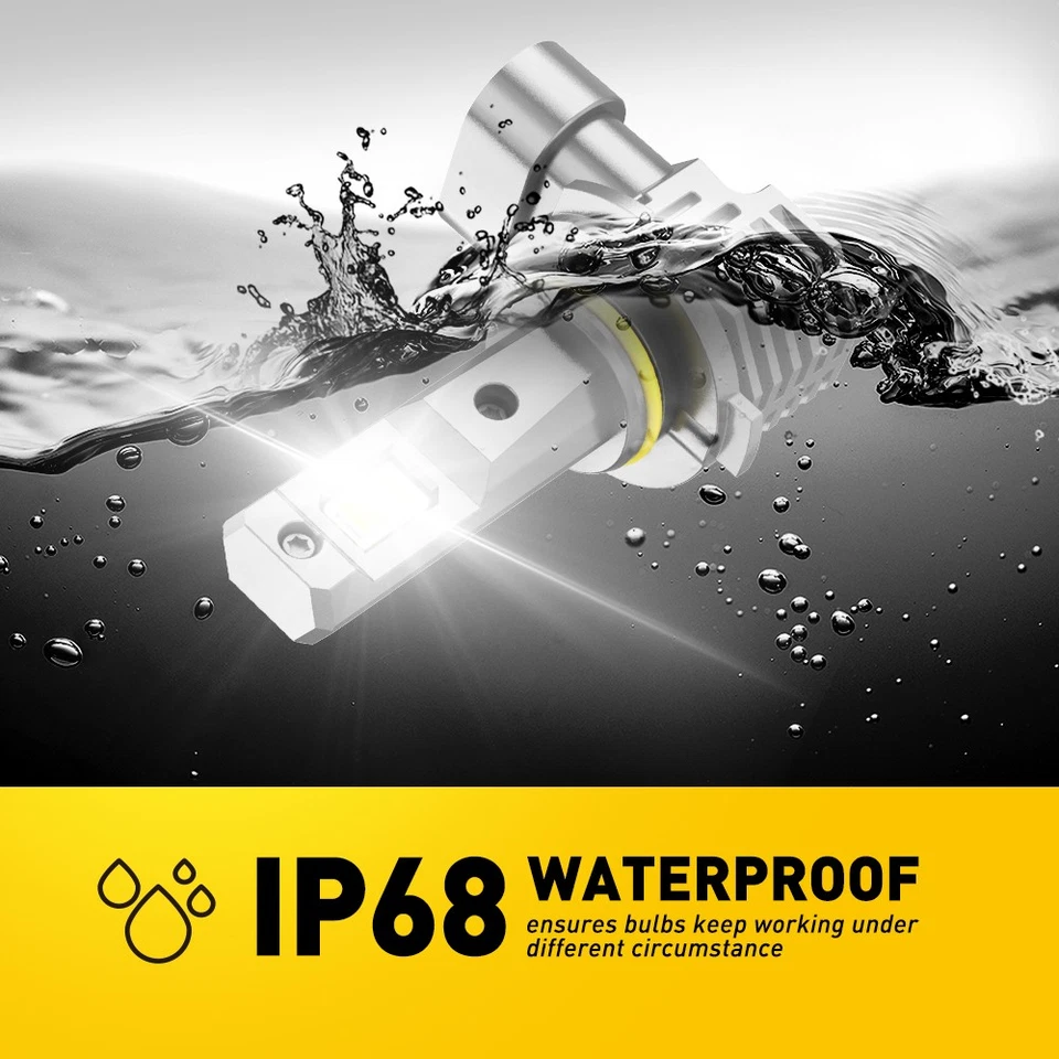 AUXITO 9005+9006 LED Combo LED COB Headlight 60000LM Light Bulb Hi/Low Beam 2/4X - Image 3 of 4