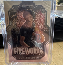 Panini Prizm Draft Picks 2023-24 Amen Thompson Fireworks Rookie #11 Basketball