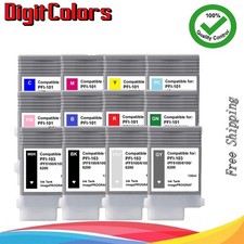 A Set of 12 PFI-101 PFI-103 Ink Cartridge Fit for Canon IPF 5100 6100 6200