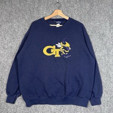 Vintage 90s Jansport Georgia Tech Patch Embroidered Crewneck Sweatshirt Sz L
