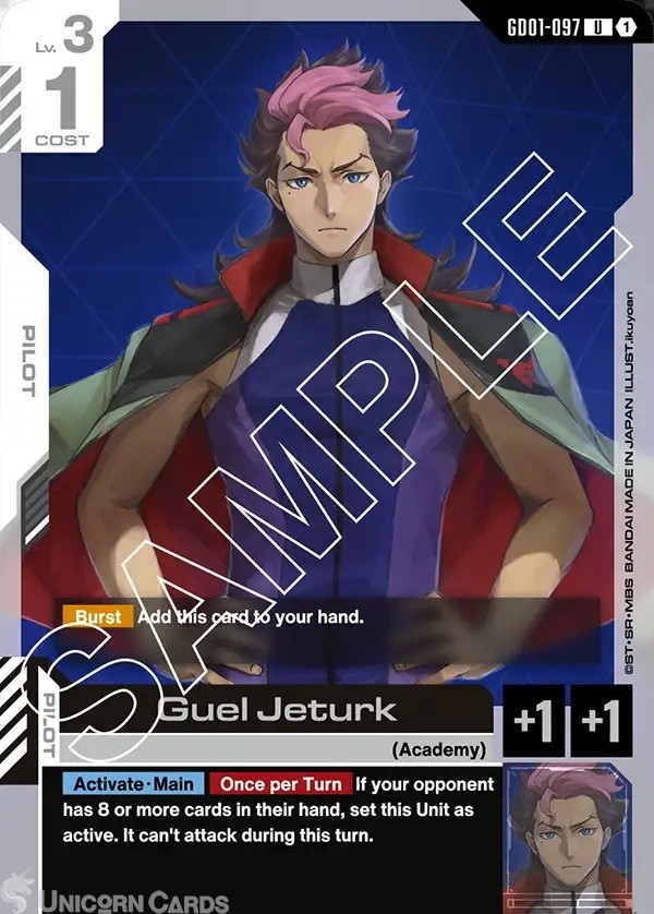 GD01-097 Guel Jeturk : UC Gundam TCG Card : GD01: Newtype Rising