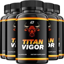(5 Pack) Titan Vigor for Men Capsules – TitanVigor Vitamin Complex Pills Energy