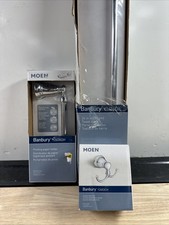Lot Of 3 MOEN Banbury 24  Towel Bar, Robe Hook, Paper Holder in Polished Chrome