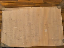 Vintage NASA Blueprint Schematic "20 Foot Chamber Hygiene Water System"  1985