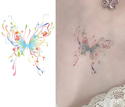 Schmetterling niedlich Frauen ästhetisch temporär Tattoo Aufkleber wasserdicht Zum Selbermachen UK schnell