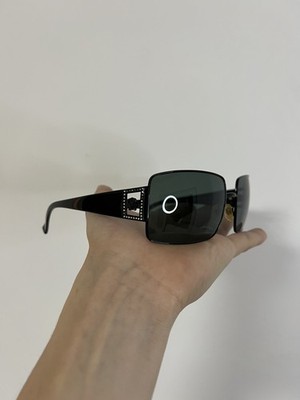 Sonnenbrille Versace Medusa schwarz Strass 
