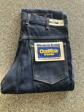 NOS Vintage Deadstock 70s OshKosh B'Gosh Western Denim Jeans NWT 30x32 Bell