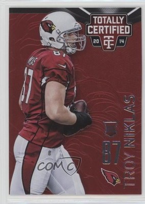 2014 Panini Totally Certified Platinum Red 62/100 Troy Niklas #103 Rookie RC y0i