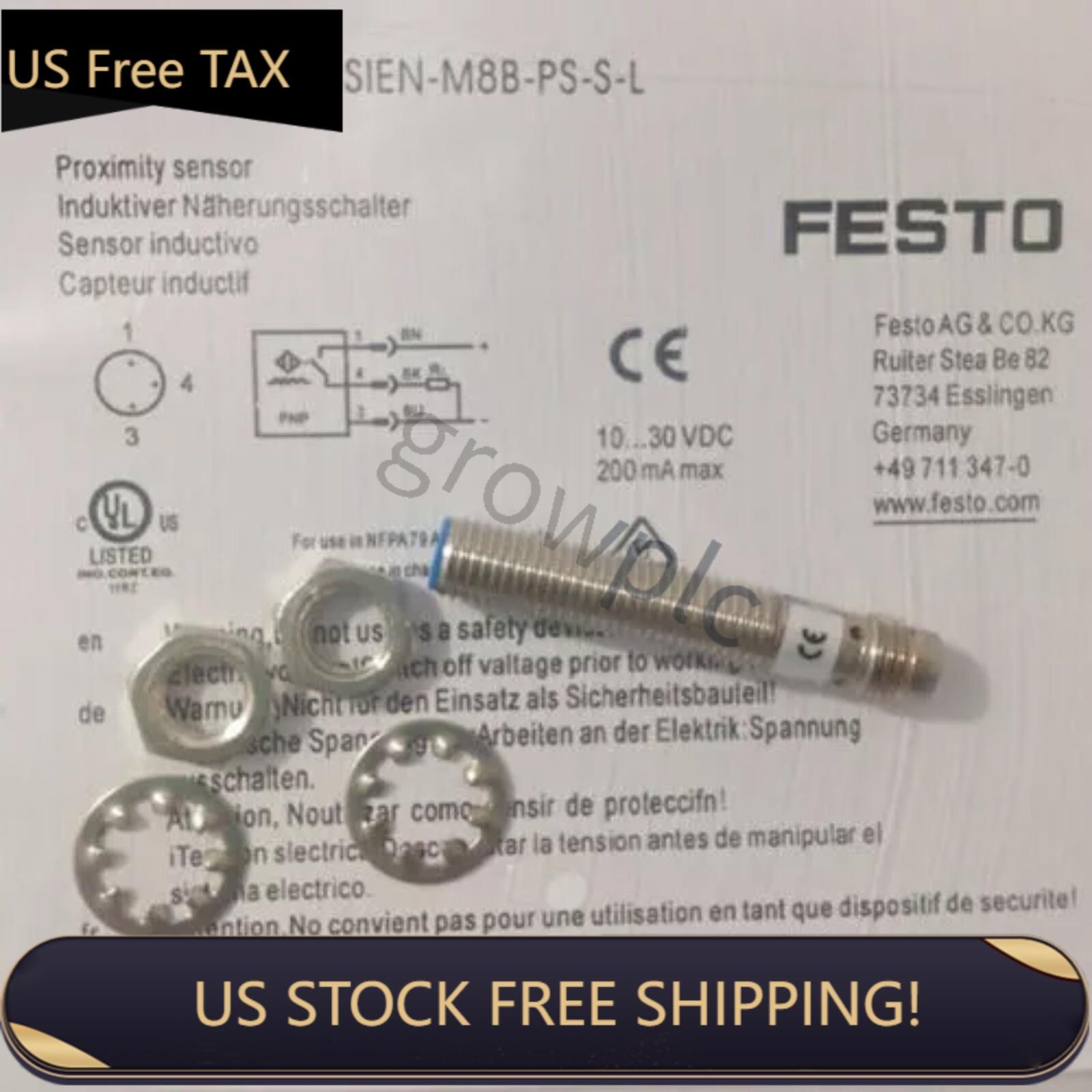 New Festo 150387 Sien-M8B-Ps-S-L Proximity Sensor