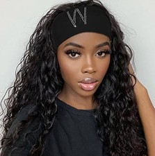 Letters Crystal Headband Rhinestone Black Head Wraps Wide Knotted Head Band