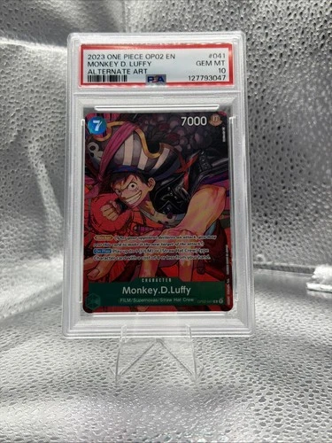 One Piece Monkey D Luffy Alternate Art Op02-041 Psa 10