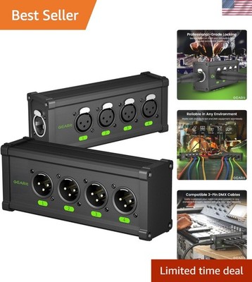 4 Channel Multi Network 3-Pin XLR/DMX/AES-EBU to Ethercon-Compatible RJ45 Cat...