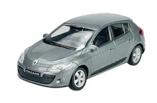 WELLY 2009 RENAULT MEGANE SILVER 1:43 DIE CAST METAL MODEL NEW IN BOX 