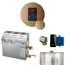 MS 15 kW 15000 W Steam Generator Pkg w/round iTempo Control in Brushed Bronze