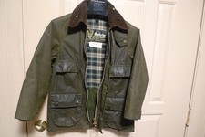 BARBOUR- A100 BEDALE WAXED COTTON JACKET -4 FRONT POCKETS - SIZE 26 -VINTAGE