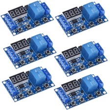 6 PCS Timer Relay Module DC 6-30V Timer Relay Programmable with LCD Display /...
