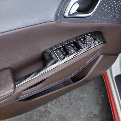 5P Side Door Lock Lift Control Button Frame Panel Protective Trim Sticker,Doo...