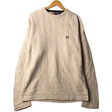 Vintage Ralph Lauren CHAPS herringbone cotton knit sweater size M men's 