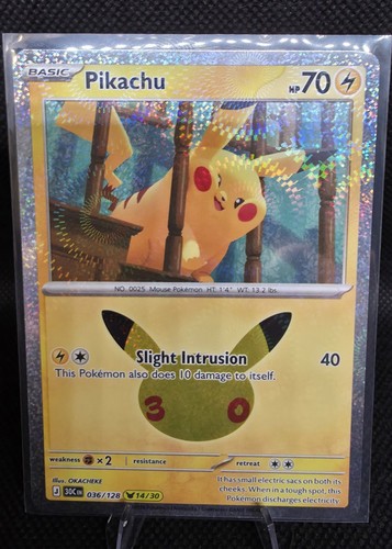 Pikachu 036/128 30th Celebration Holo (14/30). Pk004139
