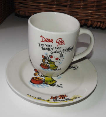 Royal Norfolk DEAR GOD: Do You Really See Everything? Jumbo Mug /Cup & Saucer