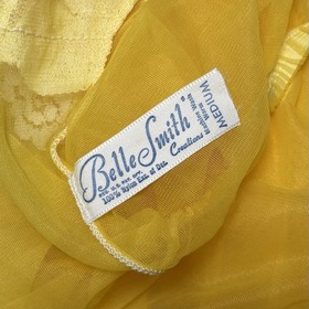 Vintage 1960s Mini Babydoll Peignoir Lingerie Top Lace Trim Medium BELLE SMITH