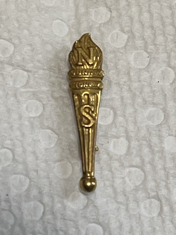 Vintage Gold-Filled  National Junior Honor Society Torch Pin 1960's  ~ 1.1 Grams
