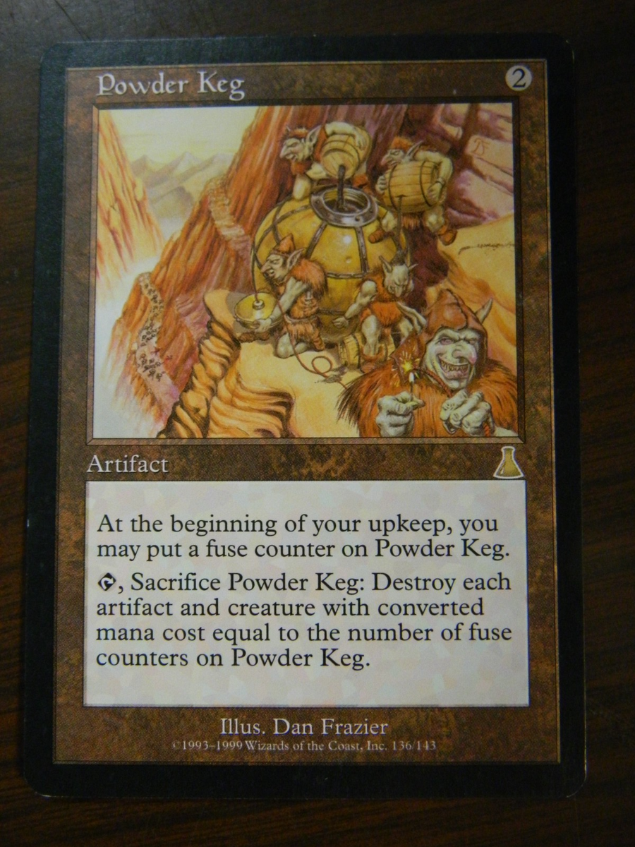 MTG Pre-Modern Urza's Destiny Artifact Rare Powder Keg Near Mint
