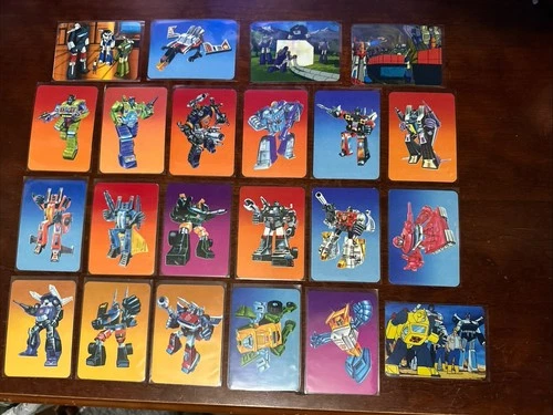1985 Transformers Vintage Cards Lot Of 50 Optimus Prime Megatron Starscream