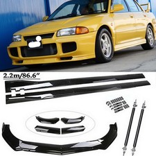 For Mitsubishi Lancer Evo Front Splitter Bumper Lip Spoiler Strut Rod Side Skirt For Mitsubishi Lancer Evo Front Splitter Bumper Lip Spoiler Strut Rod Side Skirt