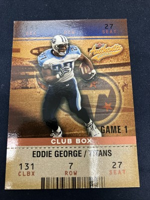 2003 Fleer Authentix Eddie George Club Level /100 Titans 25426